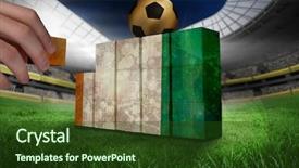  Presentation with vintage philippines flag on grunge - Slide set enhanced with building wall of ivory coast background and a tawny brown colored foreground