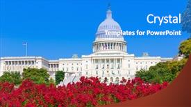  Presentation with congress - Amazing slides having building washington dc pink flower backdrop and a cobalt blue colored foreground