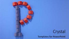  Presentation with blue house bakery - Slide deck consisting of building wealth - miniature model house background and a light blue colored foreground