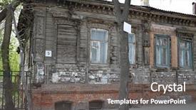  Presentation with abandoned - Amazing PPT layouts having building with carving in samara backdrop and a  colored foreground