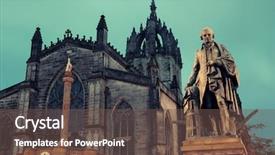  Presentation with united kingdom - Theme having heritage buildings - st giles' cathedral with duke background and a tawny brown colored foreground