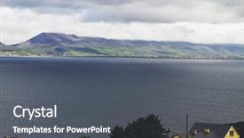  Presentation with killarney - Colorful slide set enhanced with buildings at the lakeside lakes of killarney county kerry republic of ireland backdrop and a dark gray colored foreground