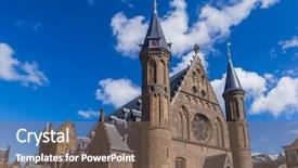  Presentation with parliament - Beautiful slides featuring buildings binnenhof in hague - netherlands backdrop and a violet colored foreground