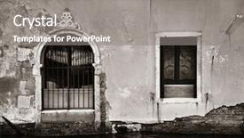  Presentation with historical building - Slide set featuring buildings bw - historical building closeup in venice background and a  colored foreground