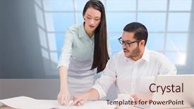  Presentation with team working together - Slide deck with buildings designer - casual architecture team working together background and a lemonade colored foreground