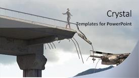  Presentation with risk - Amazing PPT theme having buildings failures - she is not afraid backdrop and a light gray colored foreground