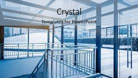  Presentation with stairs - PPT theme with buildings failures - stairs in office building blue background and a light blue colored foreground