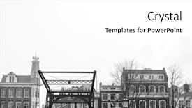  Presentation with old buildings - Beautiful presentation design featuring buildings in amsterdam the netherlands backdrop and a white colored foreground
