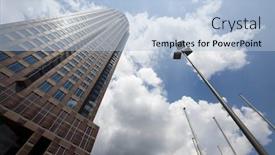  Presentation with buildings - Audience pleasing presentation theme consisting of buildings in perspective backdrop and a light blue colored foreground