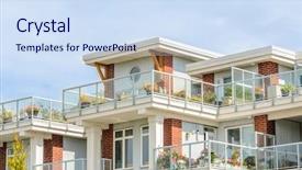  Presentation with apartment buildings - PPT layouts with buildings in richmond british columbia background and a sky blue colored foreground