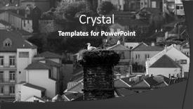  Presentation with old buildings - PPT layouts having buildings-in-the-center background and a dark gray colored foreground