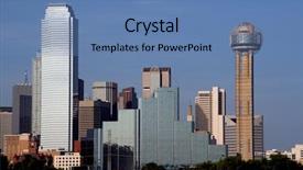 Presentation with city buildings - Amazing slides having buildings in the dallas texas backdrop and a teal colored foreground