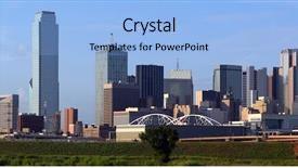  Presentation with texas - Presentation theme enhanced with buildings in the dallas texas background and a light blue colored foreground