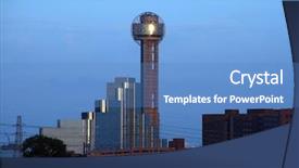  Presentation with texas - PPT theme enhanced with buildings in the dallas texas background and a  colored foreground