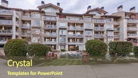  Presentation with apartment buildings - Presentation design consisting of buildings in vancouver british columbia background and a  colored foreground