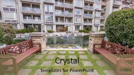  Presentation with apartment buildings - Slide set with buildings in vancouver british columbia background and a  colored foreground