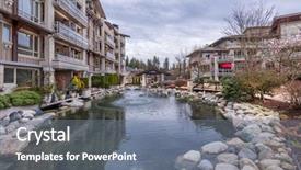  Presentation with apartment buildings - Beautiful slide set featuring buildings in vancouver british columbia backdrop and a  colored foreground