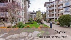  Presentation with apartment buildings - PPT theme enhanced with buildings in vancouver british columbia background and a  colored foreground
