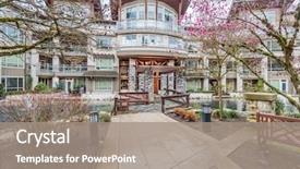  Presentation with apartment buildings - Beautiful presentation theme featuring buildings in vancouver british columbia backdrop and a gray colored foreground