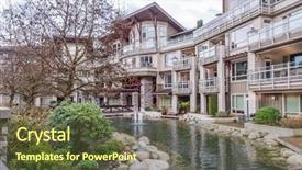 Presentation with apartment buildings - Cool new PPT theme with buildings in vancouver british columbia backdrop and a tawny brown colored foreground
