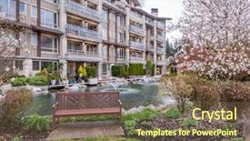  Presentation with apartment buildings - Slide set enhanced with buildings in vancouver british columbia background and a tawny brown colored foreground