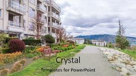  Presentation with apartment buildings - Presentation theme consisting of buildings in vancouver british columbia background and a yellow colored foreground