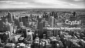  Presentation with melbourne - PPT layouts featuring buildings of downtown melbourne background and a gray colored foreground