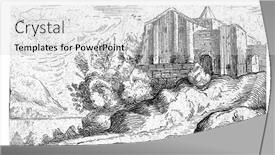  Presentation with anonymous - PPT layouts having buildings-on-a-rock-near background and a light gray colored foreground