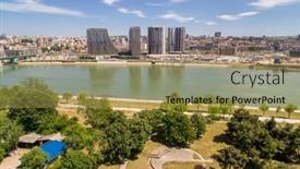  Presentation with city buildings - Theme featuring buildings-on-belgrade-waterfront-new background and a yellow colored foreground