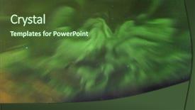  Presentation with aurora borealis - Colorful presentation design enhanced with builidng - northern light aurora borealis backdrop and a tawny brown colored foreground