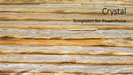  Presentation with log cabin - Cool new slide deck with built barn cabin with lodge backdrop and a coral colored foreground