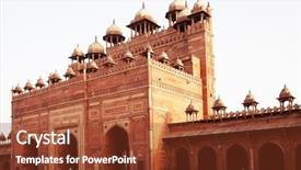  Presentation with history akbar - Presentation theme consisting of built by the great mughal background and a tawny brown colored foreground