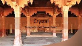  Presentation with history akbar - PPT theme consisting of built by the great mughal background and a red colored foreground