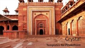  Presentation with mughal - Slide deck having built by the great mughal background and a red colored foreground