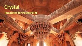  Presentation with history akbar - Slides consisting of built by the great mughal background and a tawny brown colored foreground