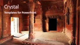  Presentation with history akbar - Theme consisting of built by the great mughal background and a tawny brown colored foreground