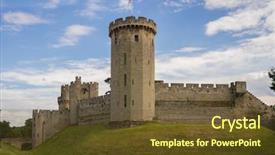  Presentation with castle - Presentation design with built by william the conqueror background and a tawny brown colored foreground