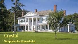  Presentation with government canada - Audience pleasing presentation theme consisting of built in 1832 government house backdrop and a tawny brown colored foreground