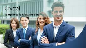  Presentation with professional - PPT theme having buisness - professional business team background and a light blue colored foreground