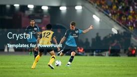  Presentation with premier league - Colorful PPT theme enhanced with bukit-jalil-july-13-arsenal backdrop and a ocean colored foreground