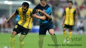  Presentation with team player - Presentation theme with bukit-jalil-july-13-arsenal background and a seafoam green colored foreground