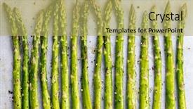  Presentation with parchment paper - Presentation theme with bul - asparagus spears on parchment paper background and a yellow colored foreground