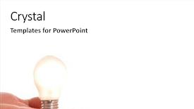  Presentation with idea - Presentation design having bul with idea and inovation background and a white colored foreground