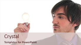  Presentation with idea - Presentation with bul with idea and inovation background and a lemonade colored foreground