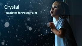  Presentation with person looking out in nature - Colorful slide deck enhanced with bulb capping - child looks out the window backdrop and a ocean colored foreground