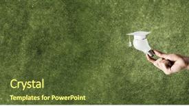  Presentation with education - Slide deck with bulb capping - concept of business education background and a  colored foreground