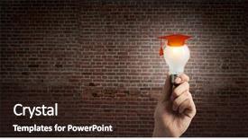 Presentation with education - PPT theme consisting of bulb capping - concept of business education background and a  colored foreground