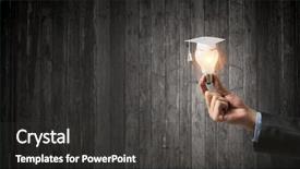  Presentation with education - Presentation theme having bulb capping - concept of business education background and a  colored foreground