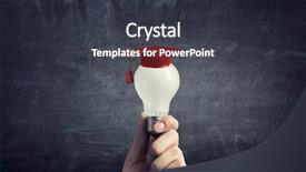  Presentation with education - Audience pleasing presentation theme consisting of bulb capping - concept of business education backdrop and a  colored foreground