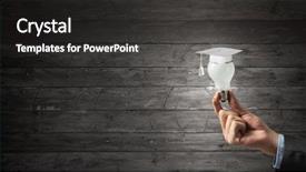  Presentation with education - Slides consisting of bulb capping - concept of business education background and a  colored foreground